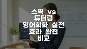 스픽 vs 튜터링 영어회화 실전 효과 완전 비교